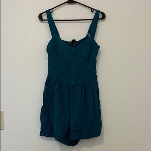Wild Fable Teal Corset Romper